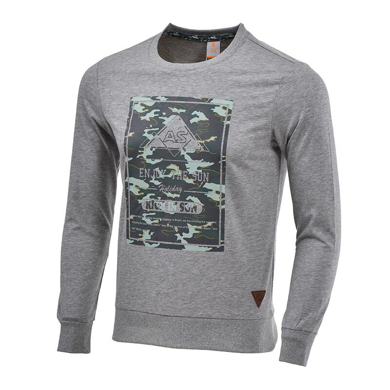 361度男裝2016秋裝新款男士衛衣 舒適運動風，中花灰4XL大碼之選